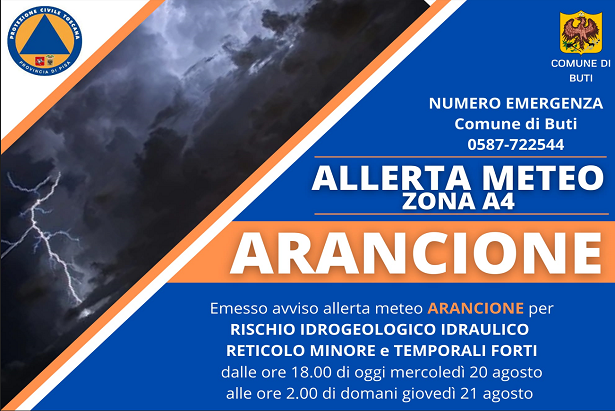 Allerta meteo agosto 25